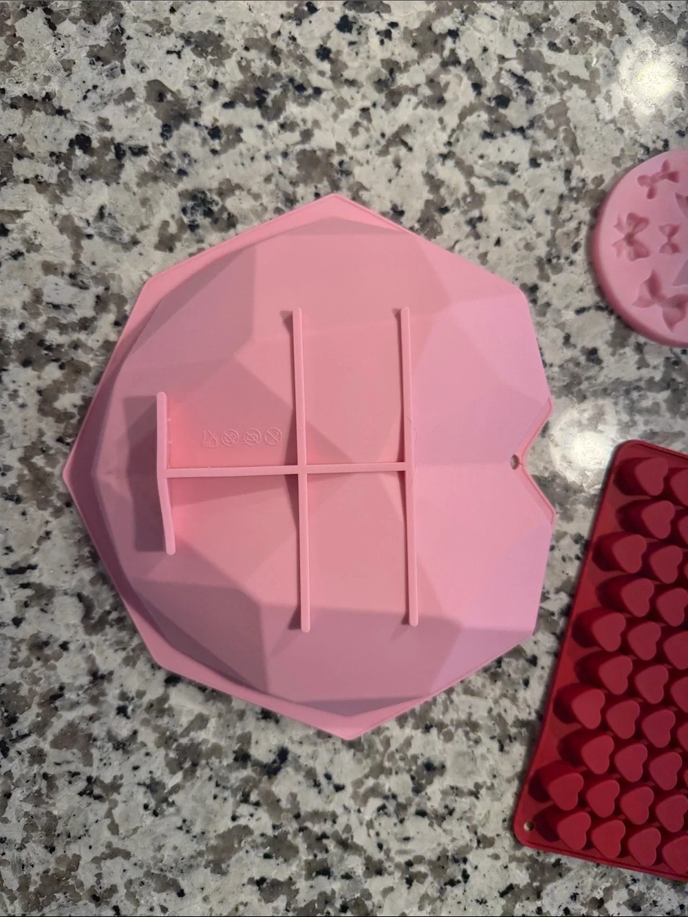Silicone Heart Mold Set - Pink & Red - Unbranded